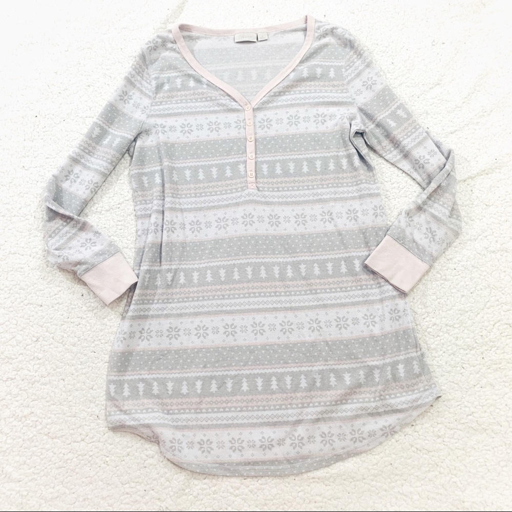 Nordstrom lingerie snowflake Nordic pajama top
